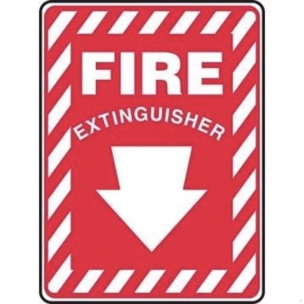 Accuform SAFETY SIGN FIRE EXTINGUISHER DOWN MFXG417XT MFXG417XT - main